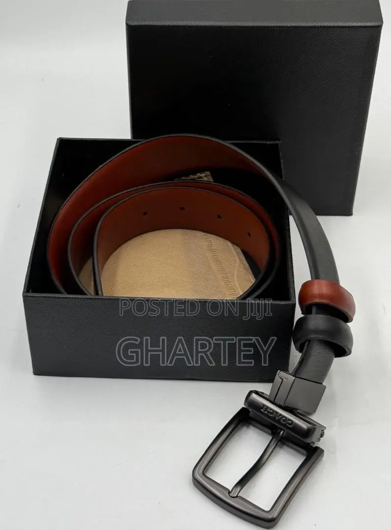 Coach New York Reversible Leather Belt With Signature Buckle