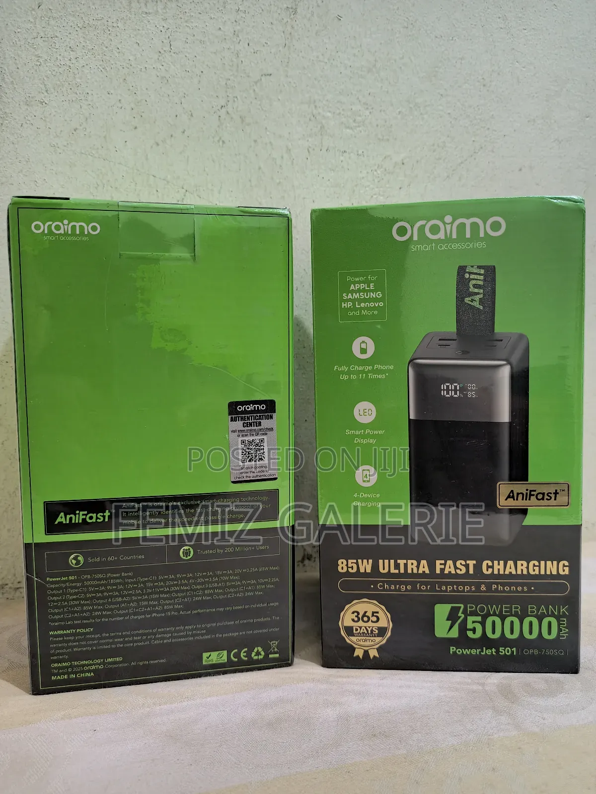 Oraimo Powerjet 501 50000mah 85w Fast Charging Power Bank