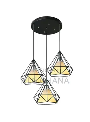 3 Heads Diamond Shape Hollow Iron Pendant Lamp Ceiling Light. Tvx11399