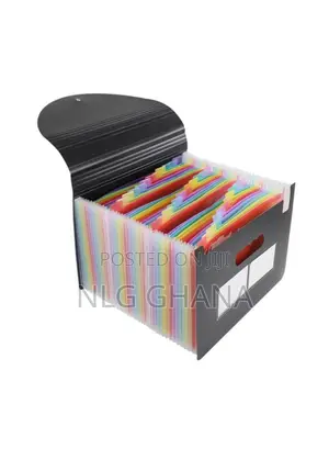 24 Pockets Expanding File Folder A4 Size Filing Box Document. Tvx17299
