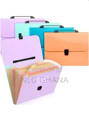 Portable Expanding File Folder With Handle. 