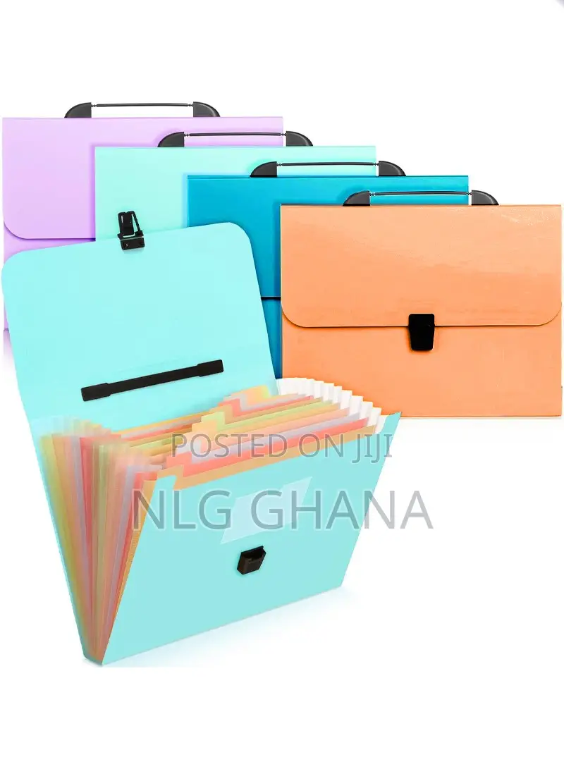 Portable Expanding File Folder With Handle. 