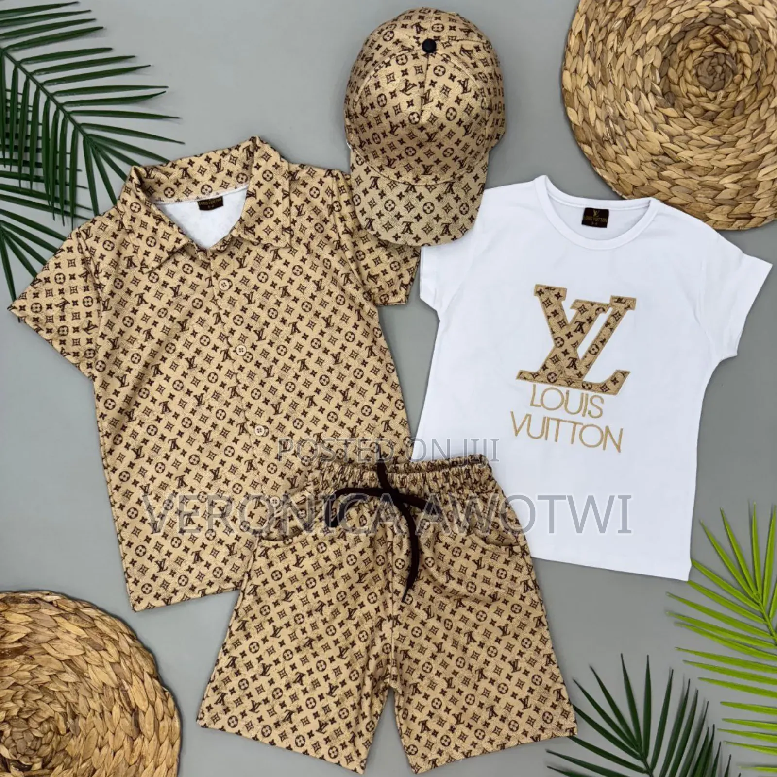 4 Piece Lv Causal Wear With Cap