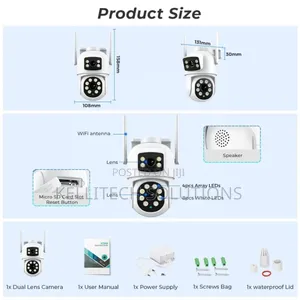Smart Wifi Double Lens Cctv Camera 6mp