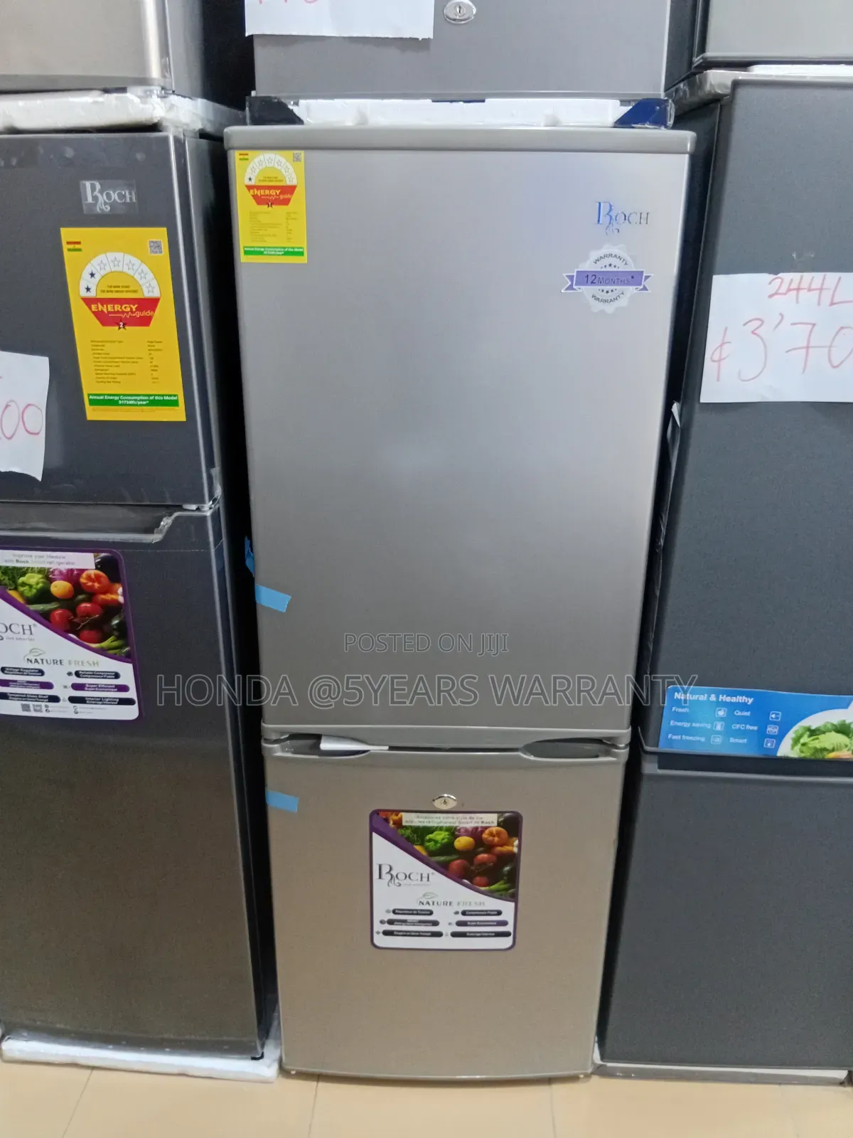 Roch 207l Double Door Fridge Bottom Freezer Roch 207ltrs