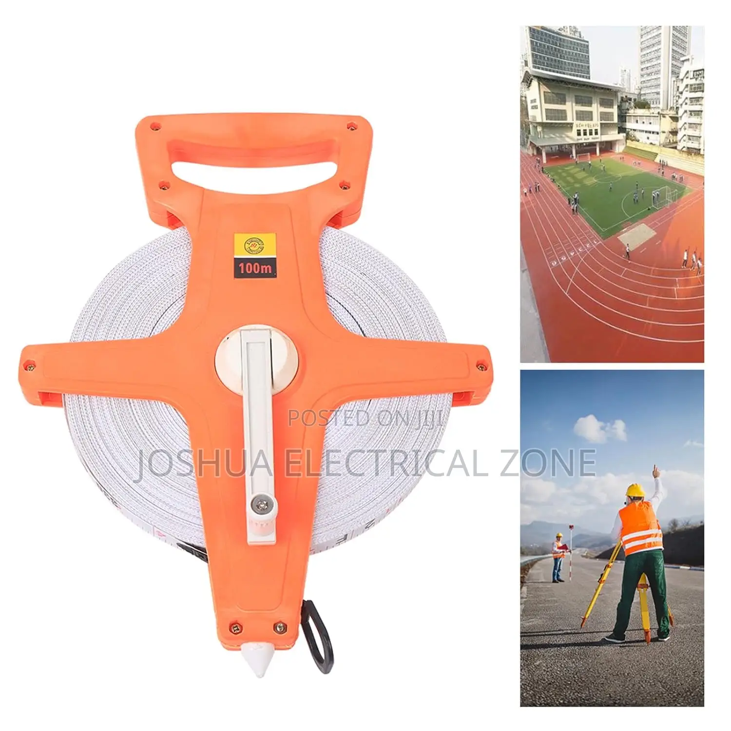 100m/330ft Fiber Measuring Tape With Inch/Metric Scale
