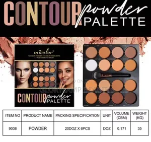 Micolor 16-color Contour Highlight Powder Palette With Cosmetic Brush