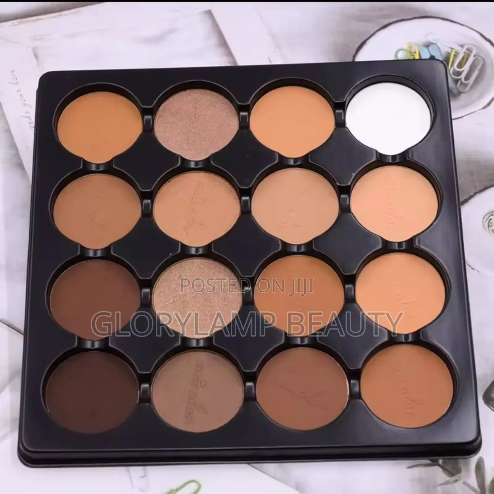 Micolor 16-color Contour Highlight Powder Palette With Cosmetic Brush