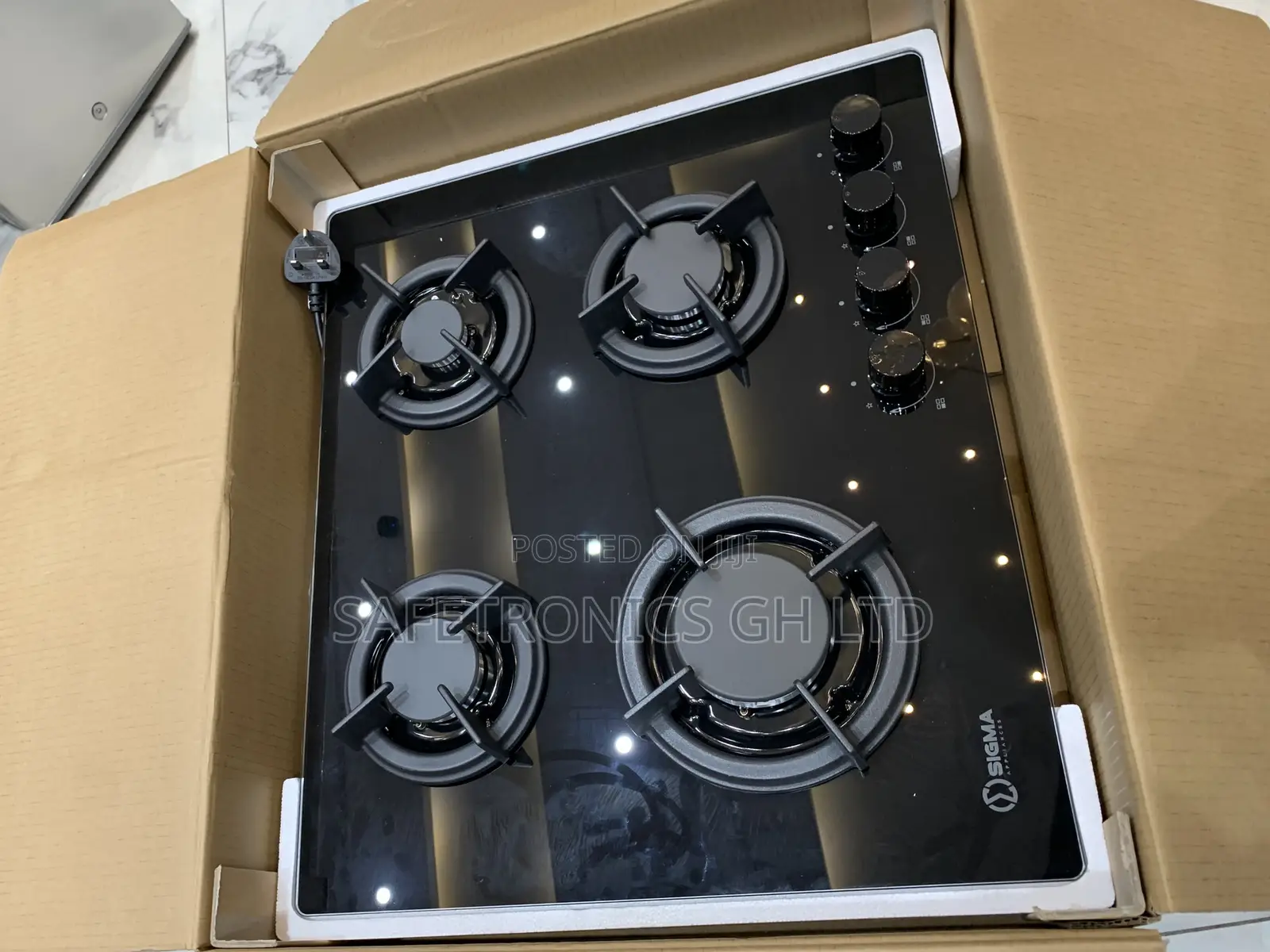 Premium Neat (Sbi-Ghob-M60gj402) 4 Gas Sigma Hob Burner Black