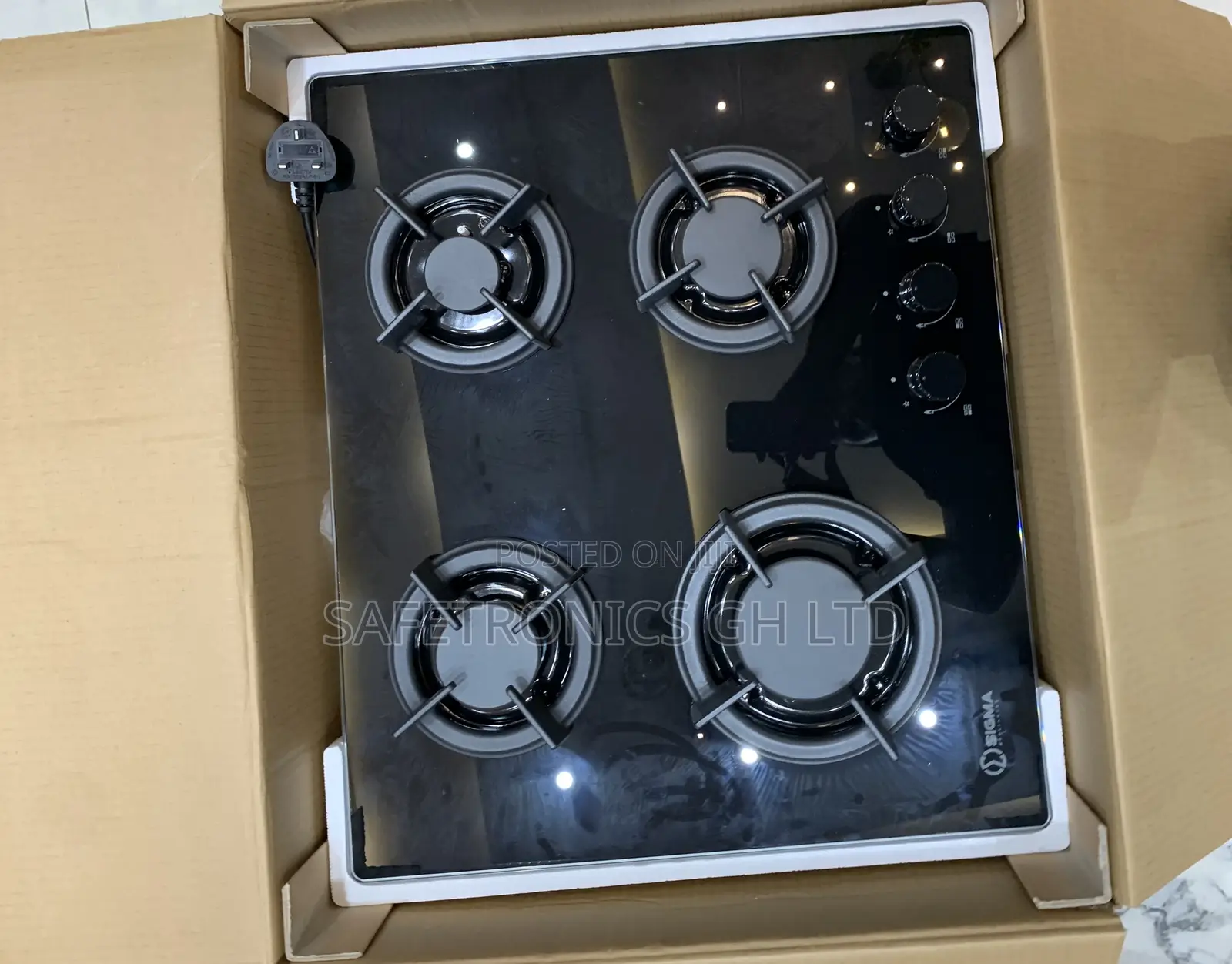 Just Order (Sbi-Ghob-M60gj402) 4 Hobs Burner Black Sigma