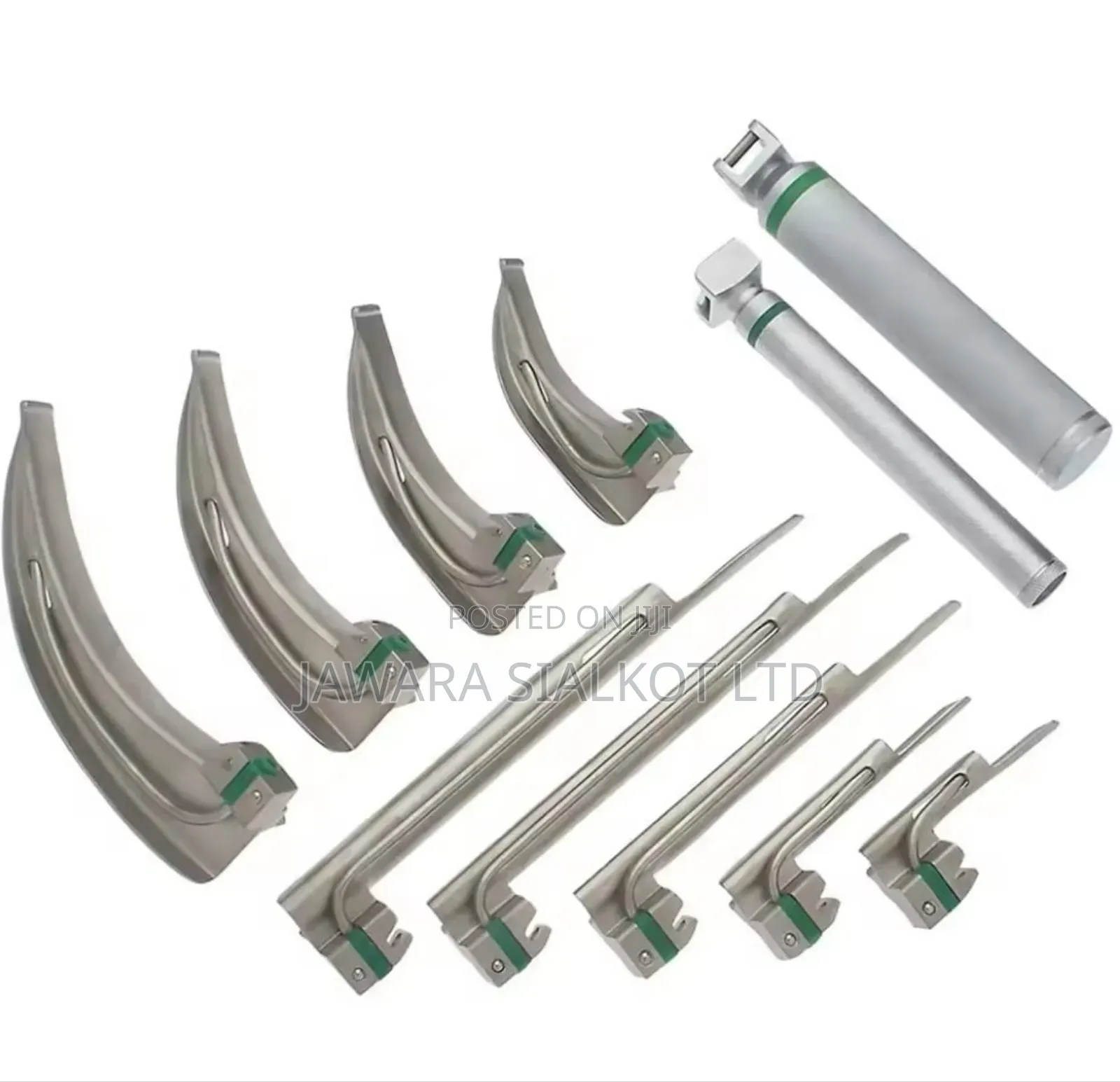 Layrangoscope Fiber Optic Miller and Maccoy 9 Blade Set