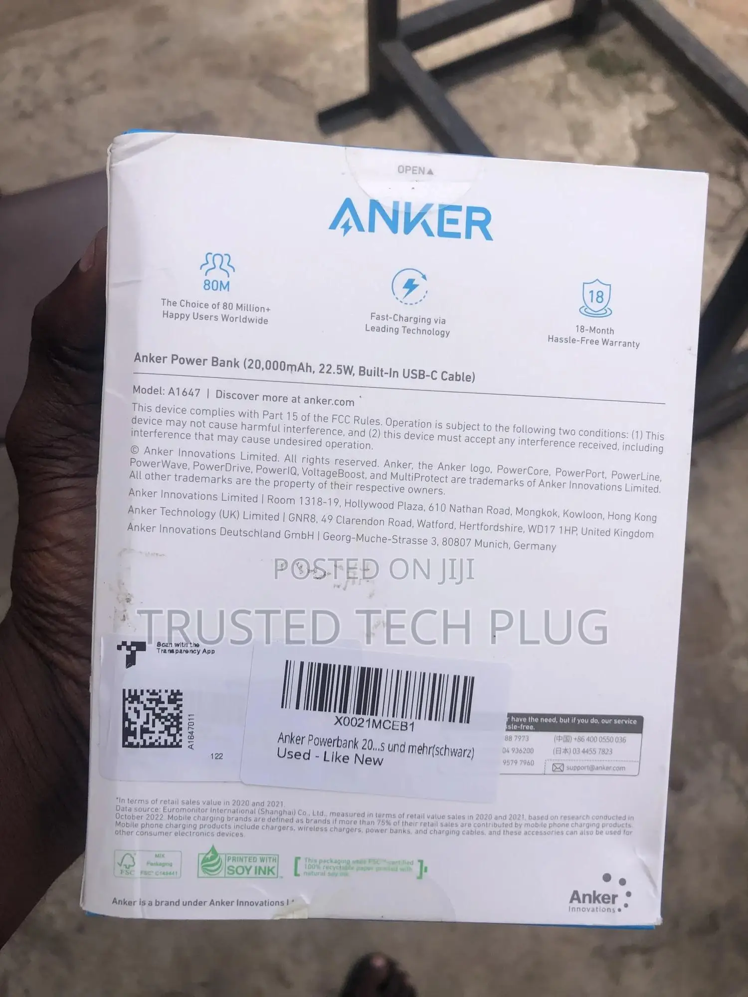 Promo Buy 2 Pieces for 650 Cedis Anker Powerbank 20,000mah in Stock