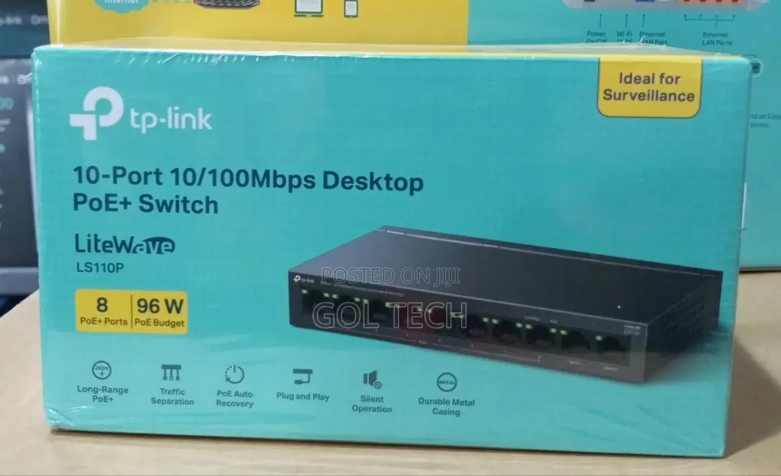 Tp Link 10-Port 10/100mbps Desktop Poe Switch Litewave Ls110p
