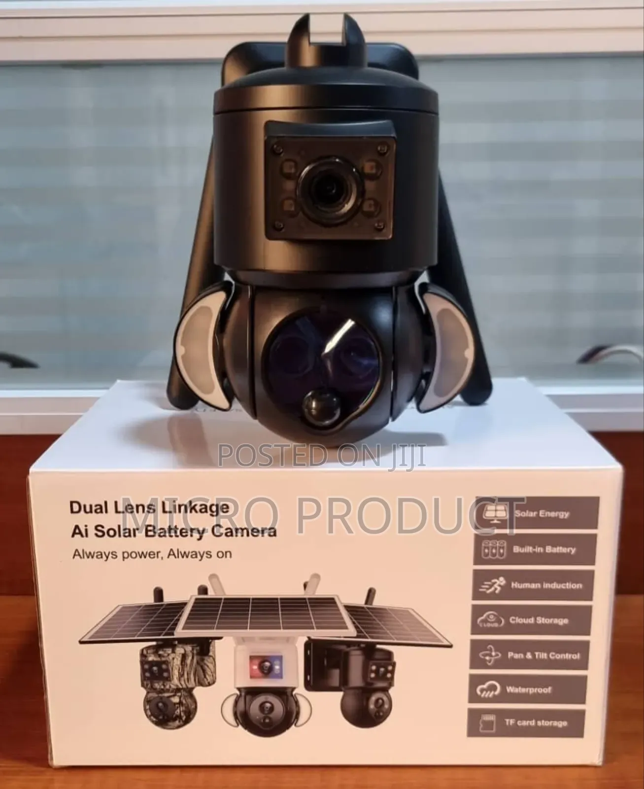 Solar Powered 6mp Dual Lens Camera