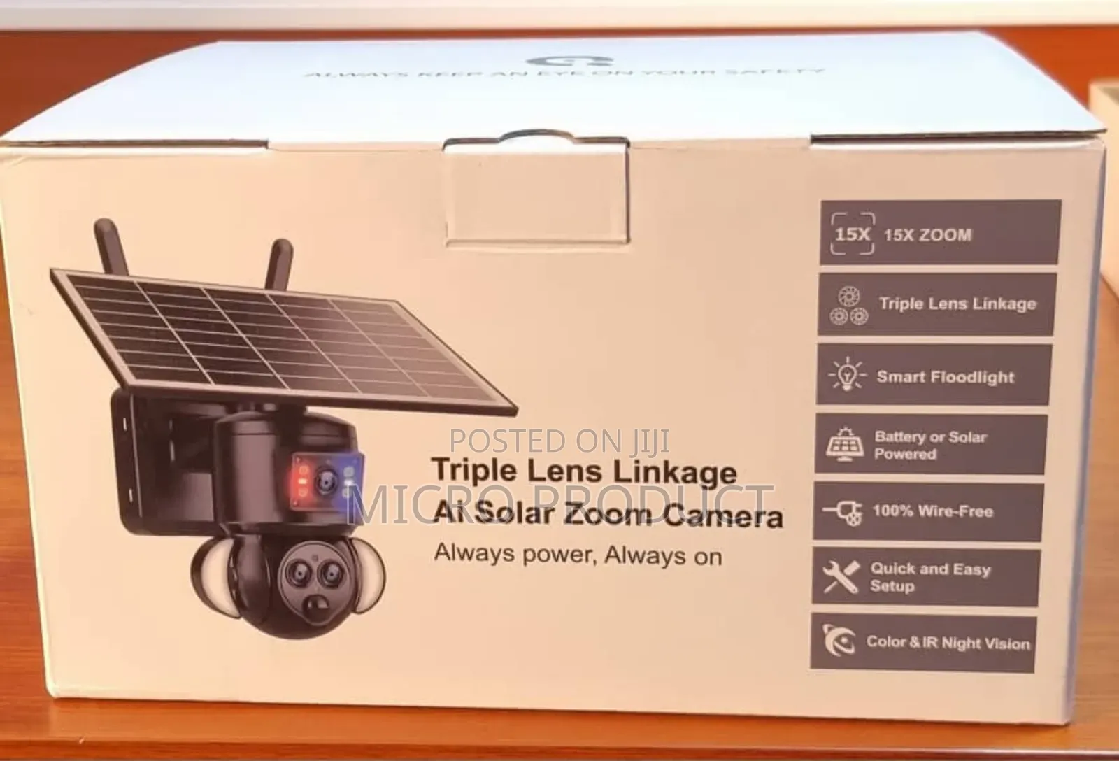 Solar Powered 6mp Dual Lens Camera