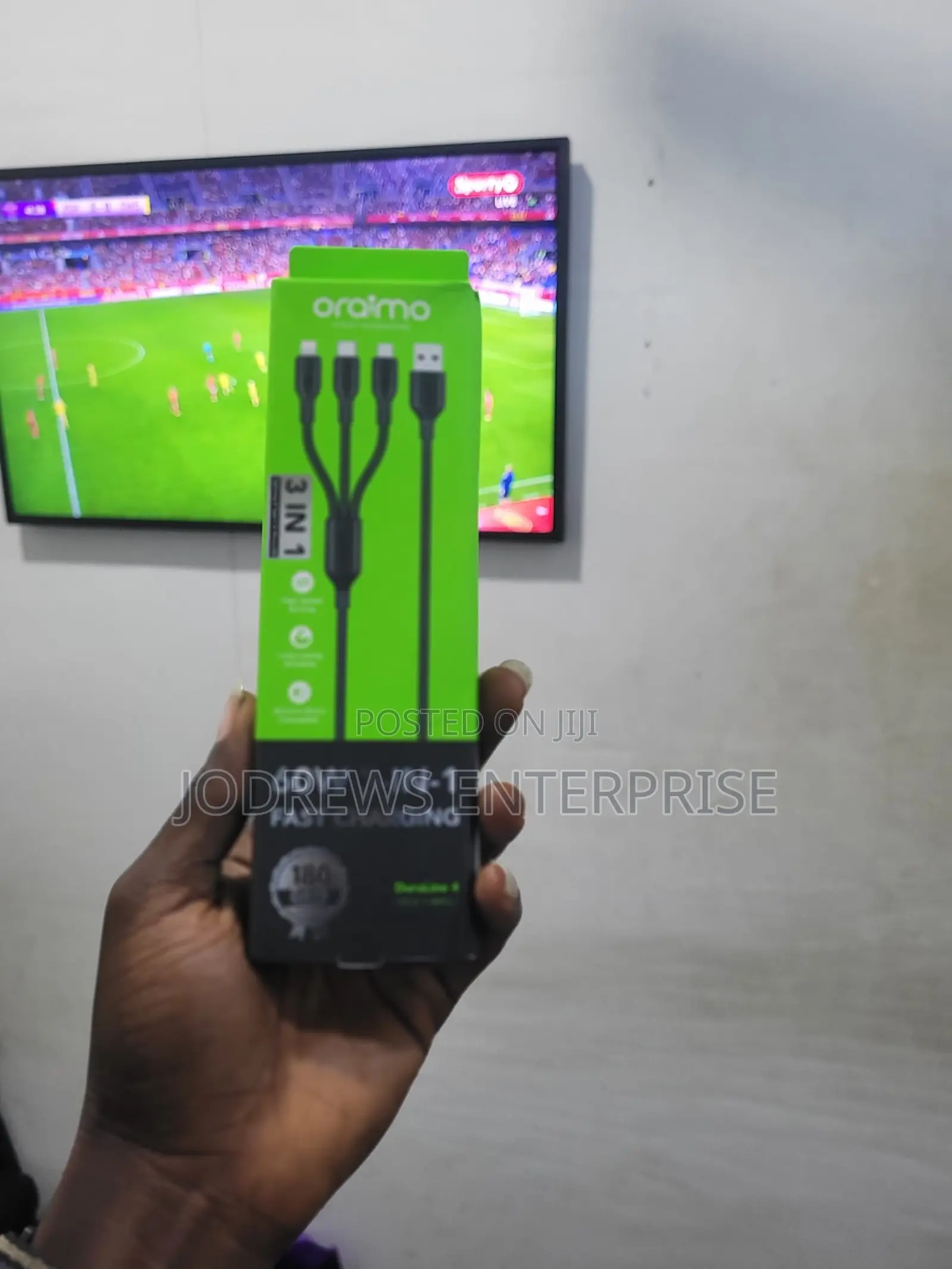Oraimo Duraline 4 3a 1.2m 3 in 1 Cable
