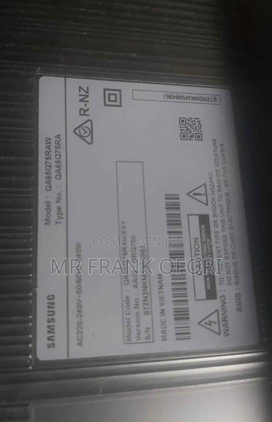Samsung Qled 65inches Europe Standard