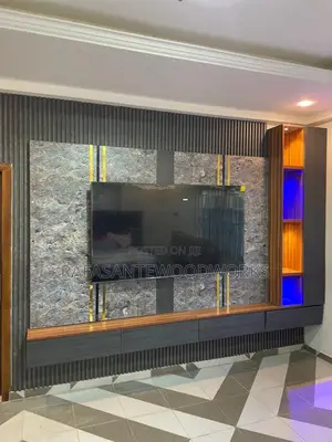 Raf Tv Unit With Grossly MDF and Wall Panel