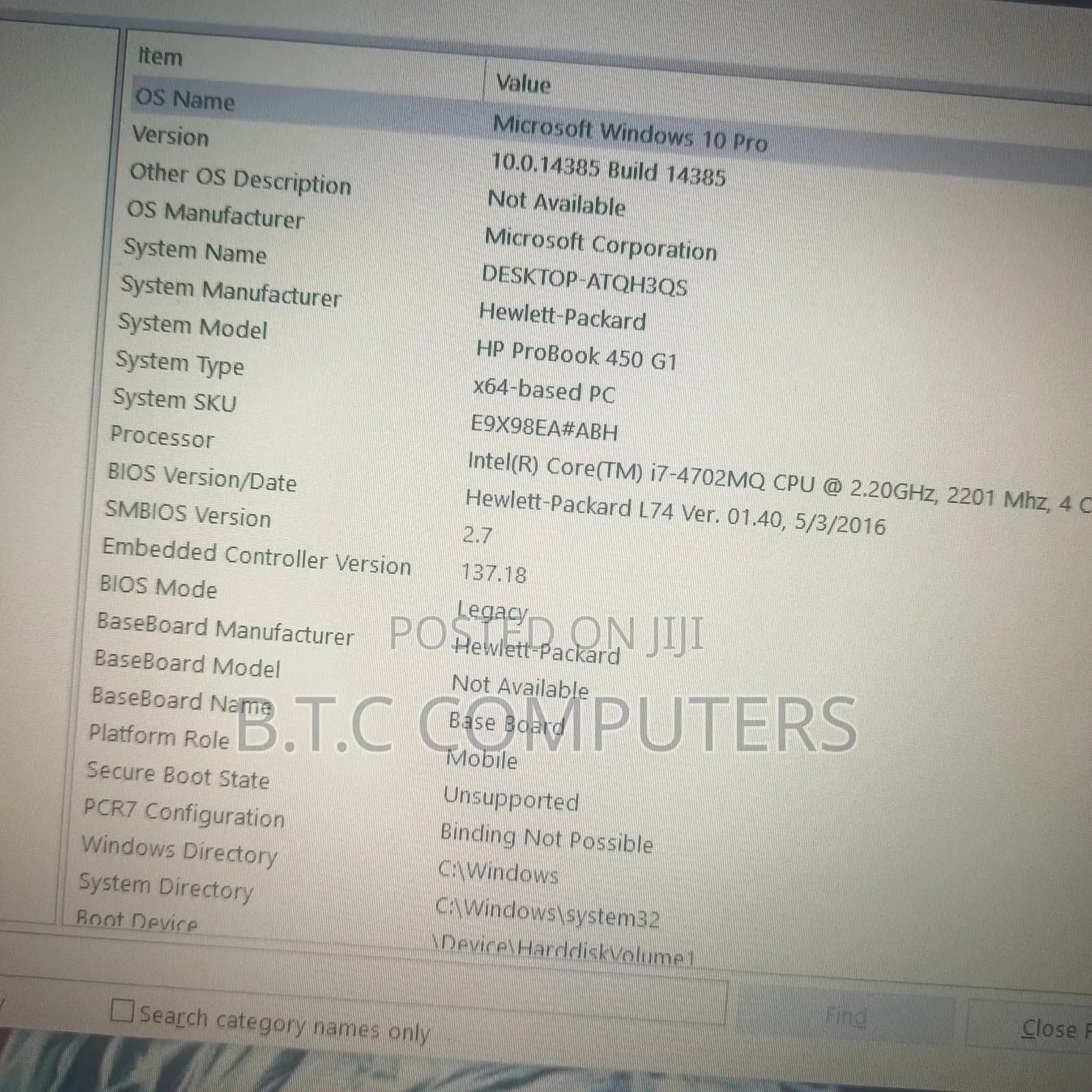 Laptop HP ProBook 450 G1 8GB Intel Core I7 HDD 500GB