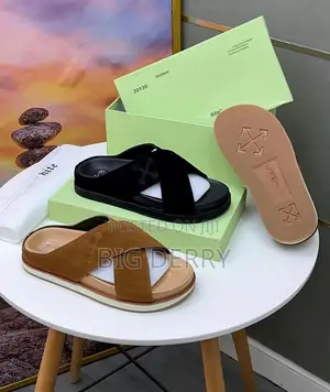 Off White Cross Slides