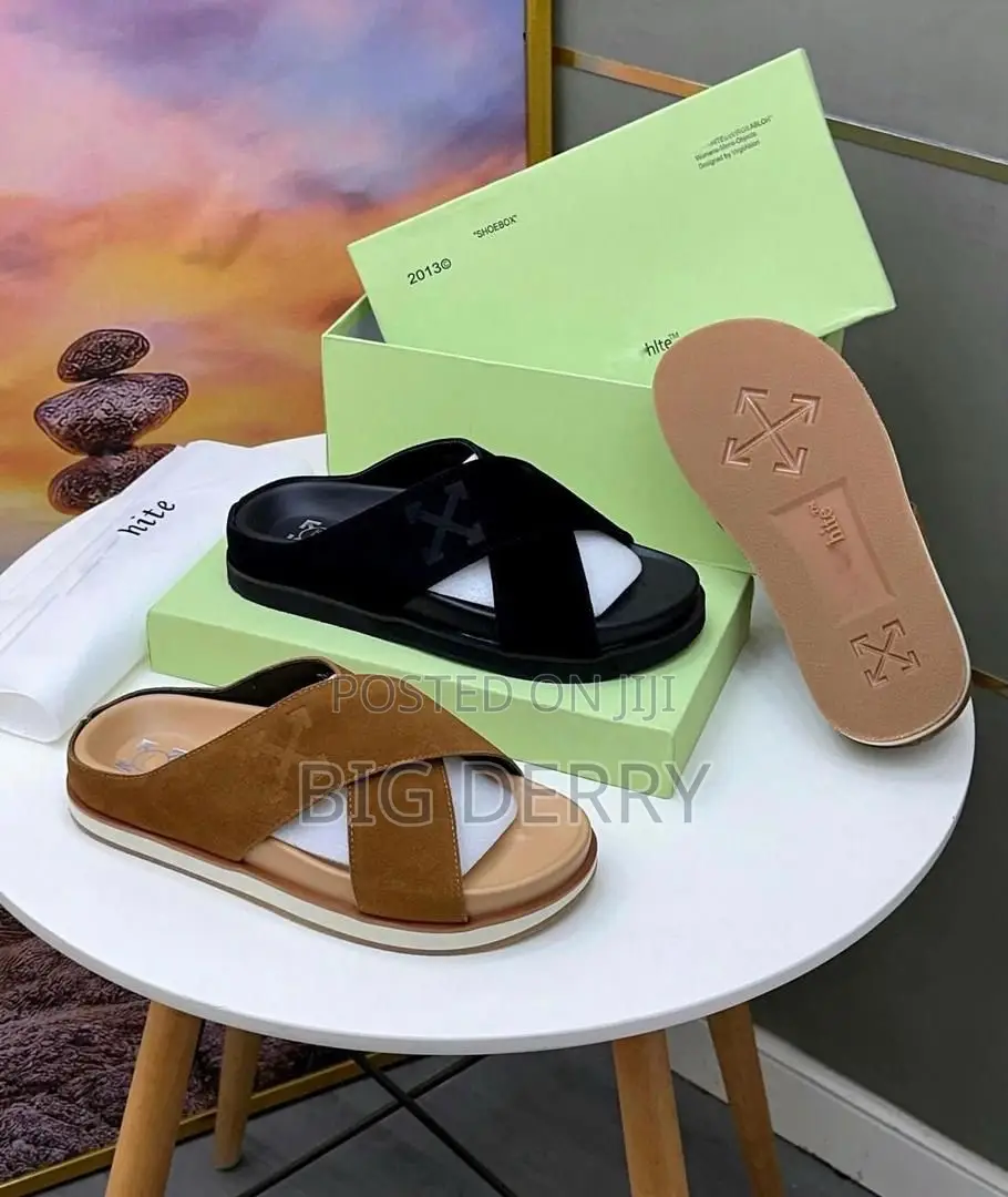 Off White Cross Slides