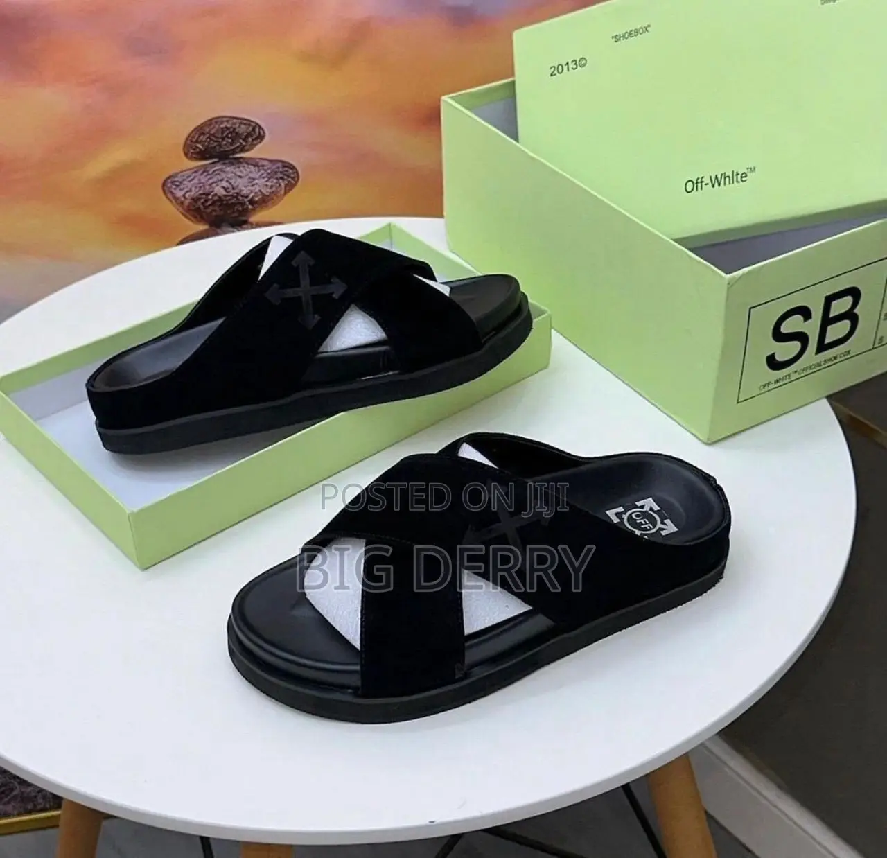 Off White Cross Slides