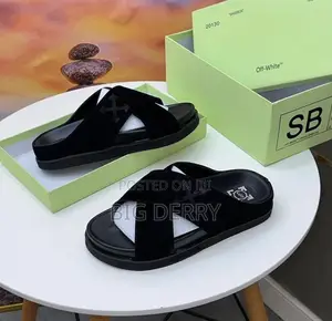 Off White Cross Slides