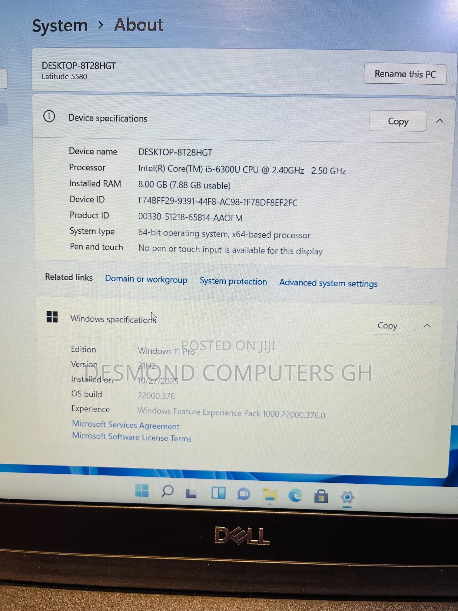 Laptop Dell Latitude 5580 8GB Intel Core i5 SSD 256GB