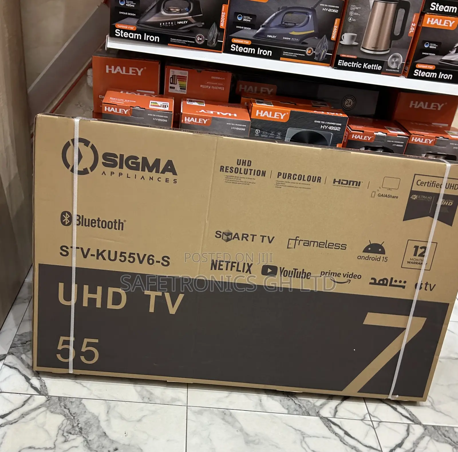 Buy Lastest Frameless 55 Inch Led Uhd Ultra Sigma Sig-Ku55v6-S. Tv