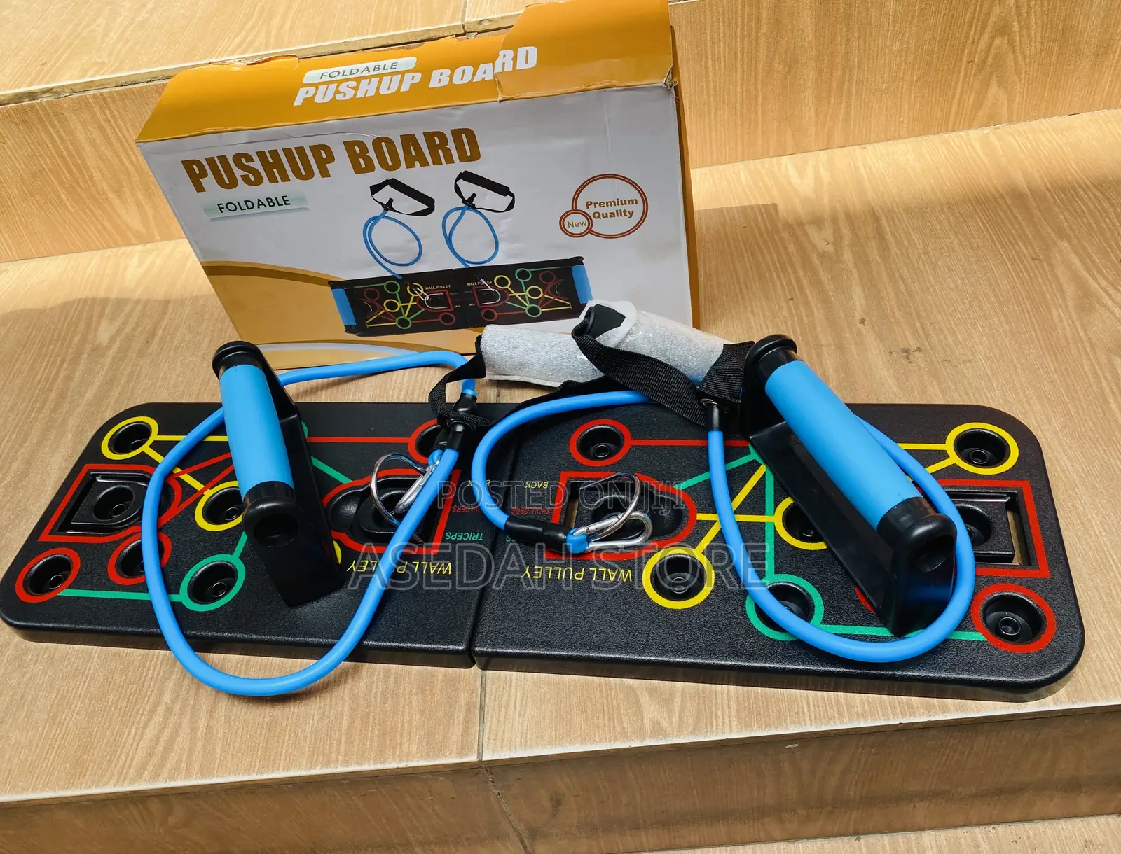 Push-Up Board With Resistance Bands
