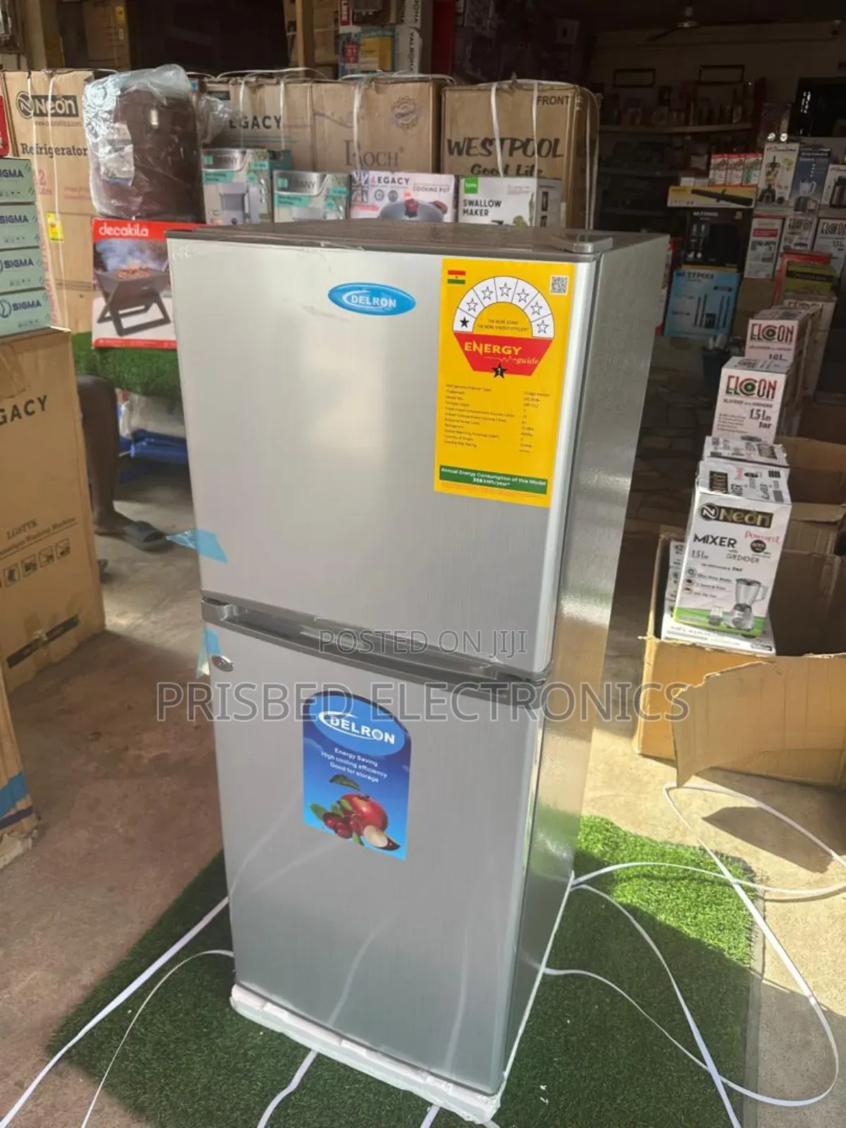 Delron Double Door Fridge 102 Litres Top Freezer