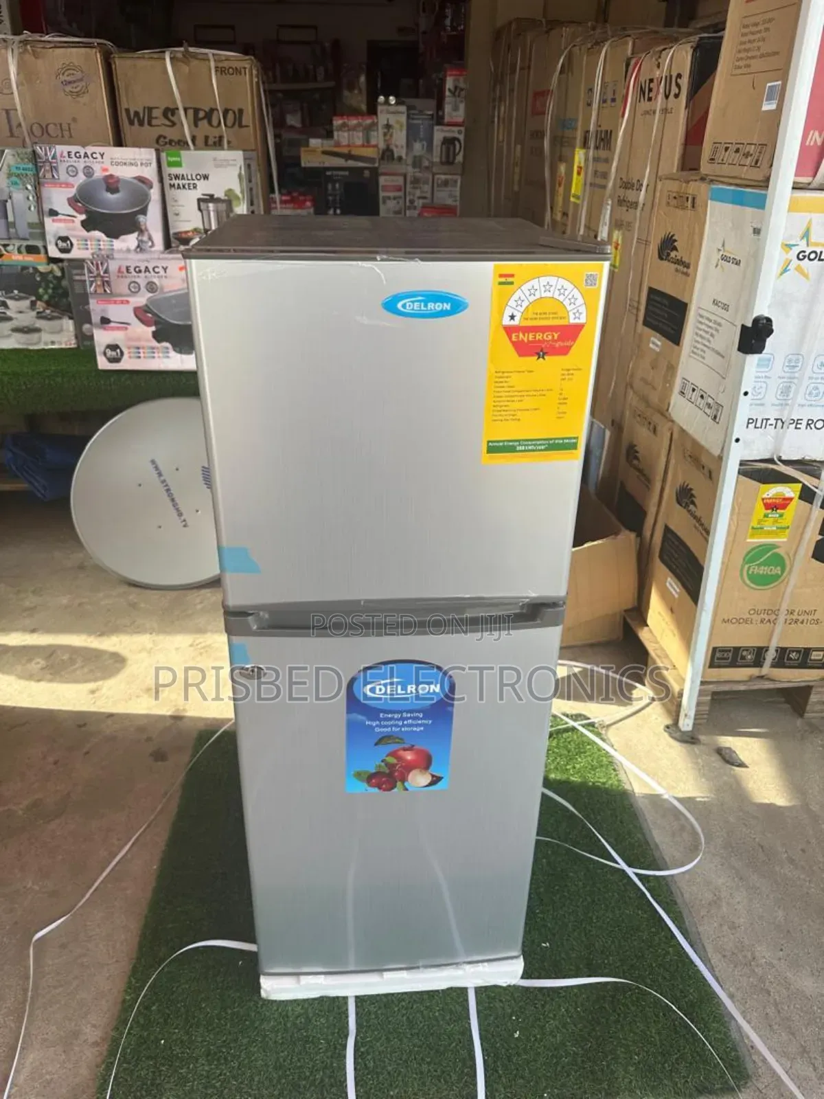 Delron Double Door Fridge 102 Litres Top Freezer