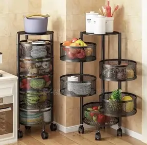 5 Tier Round Rotating Storage Rack