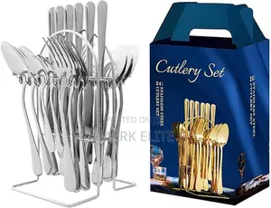 24pcs Cutlery Set Gold Silver