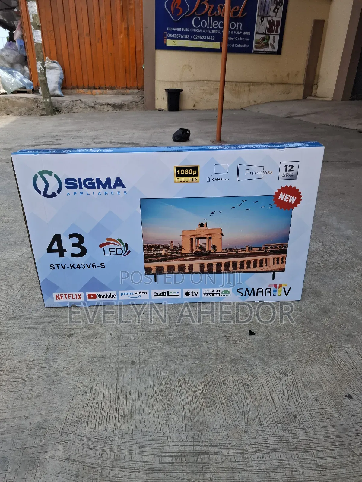 Sigma Framless 43 Inches Smart Tv With Antenna Input Available as Seen
