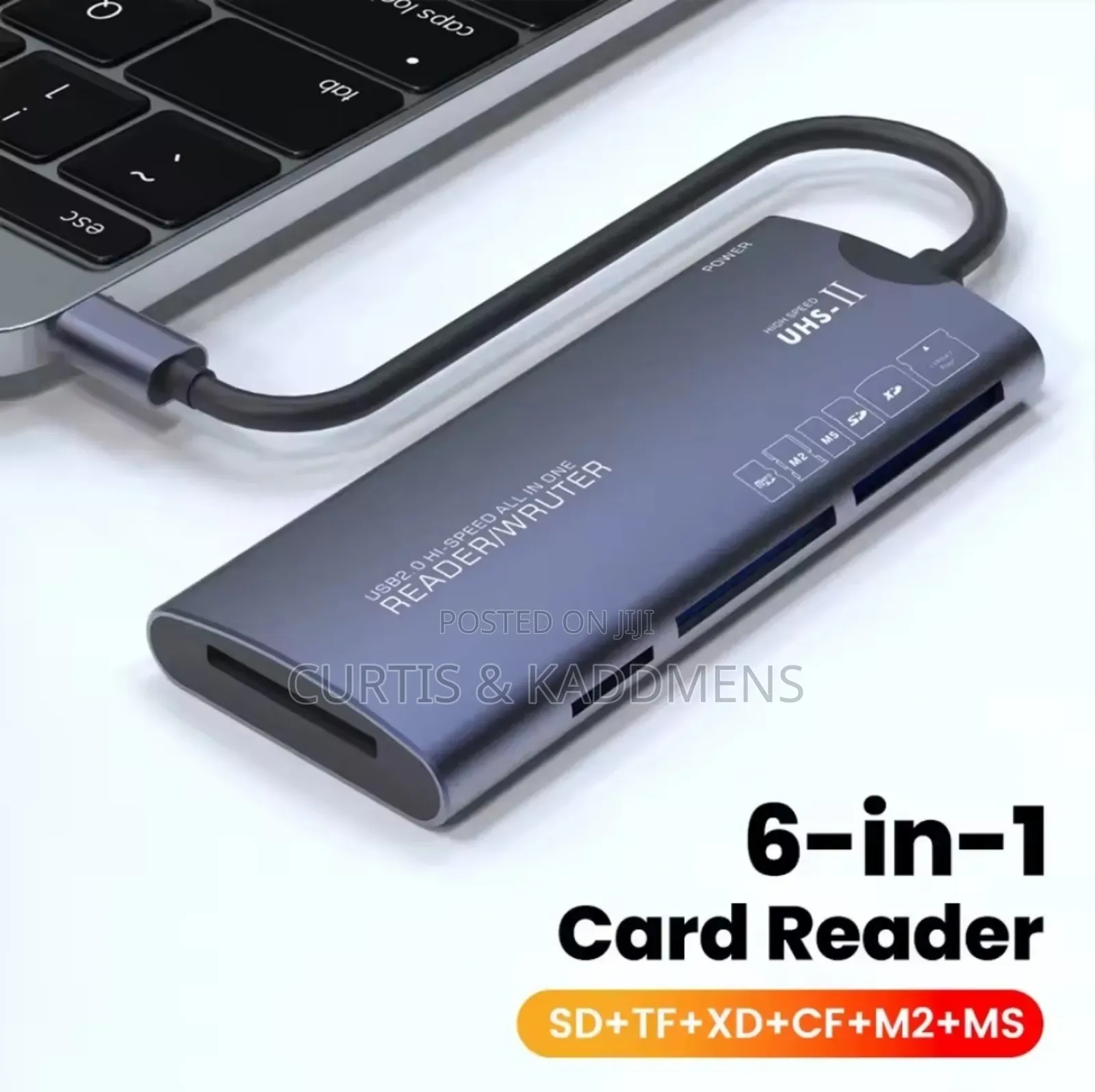 6in1 Type C Cf/Sd/Tf/Xd/M2 Card Reader