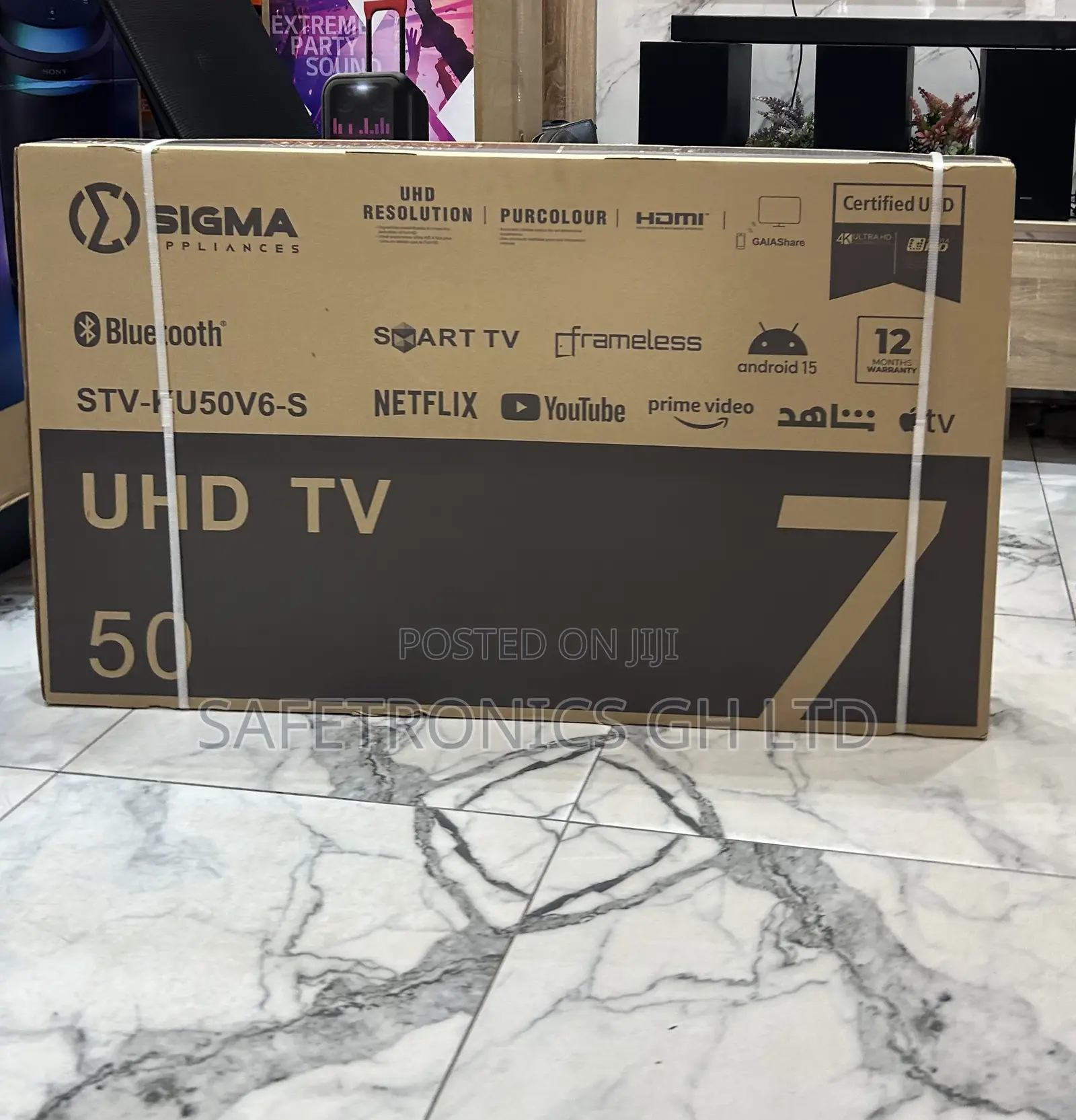 Just Choose Frameless Uhd Led 50 Inch Smart Sigma STV-Ku50v6-S Tv