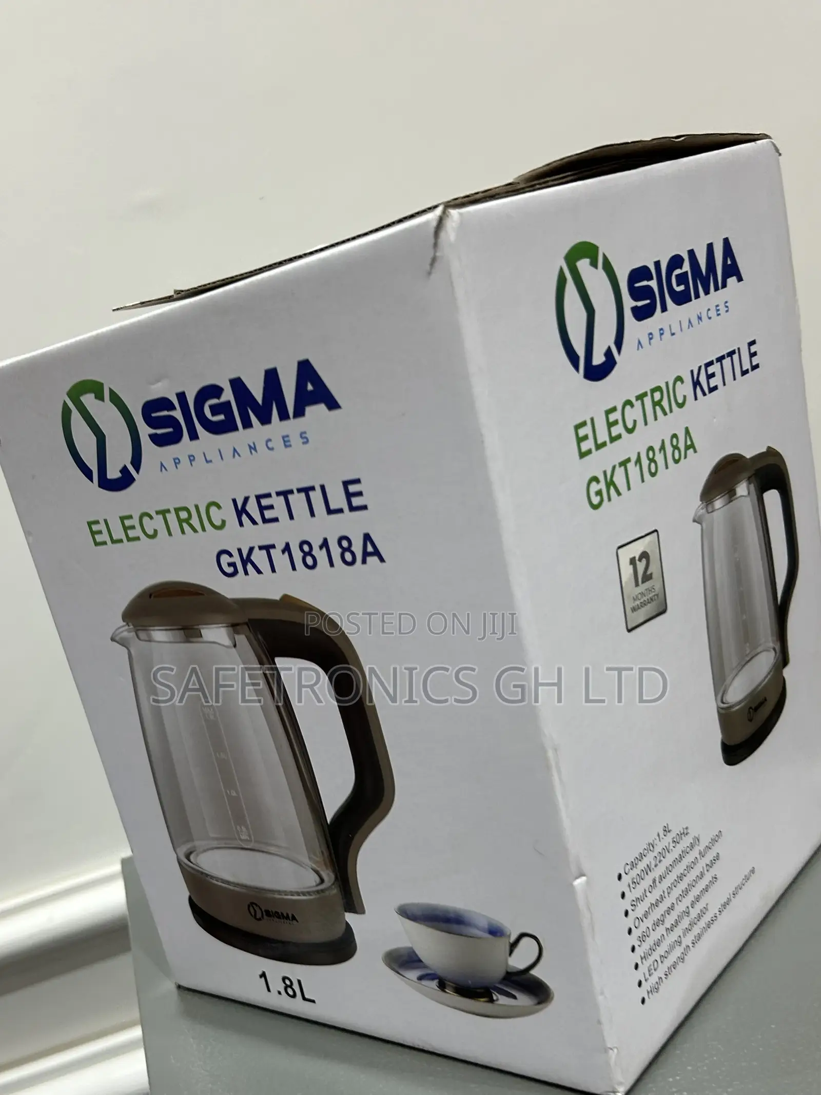 Valuable New Electric Glass Sigma Gkt18181a 1.8l Water Kettle
