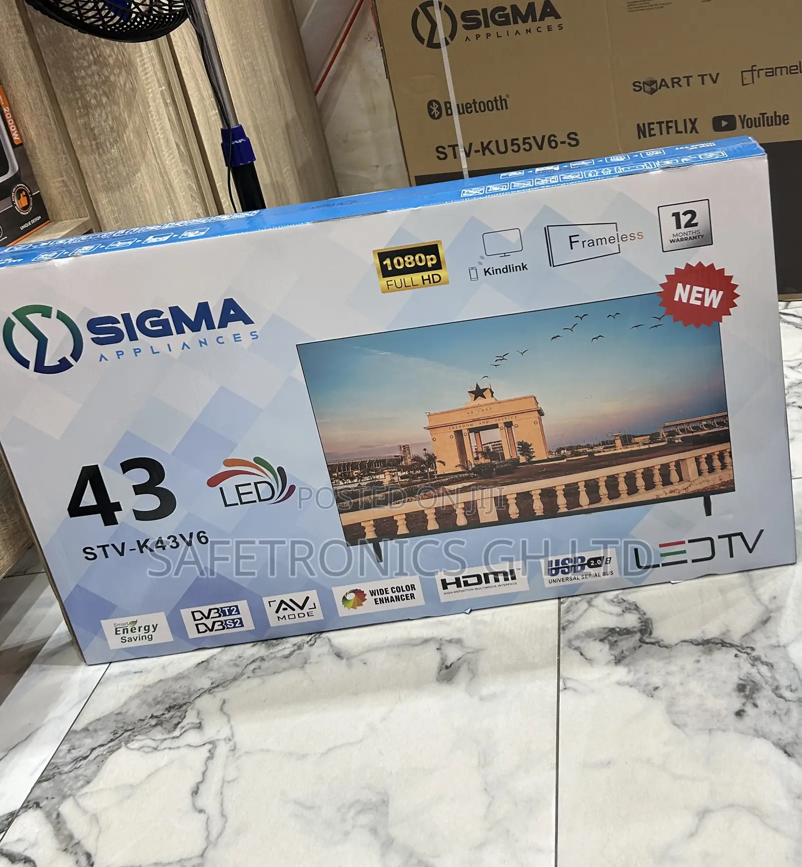 Genuine Best Full Hd Clear Led Sigma Sig-K43v6 43 Inch Tv