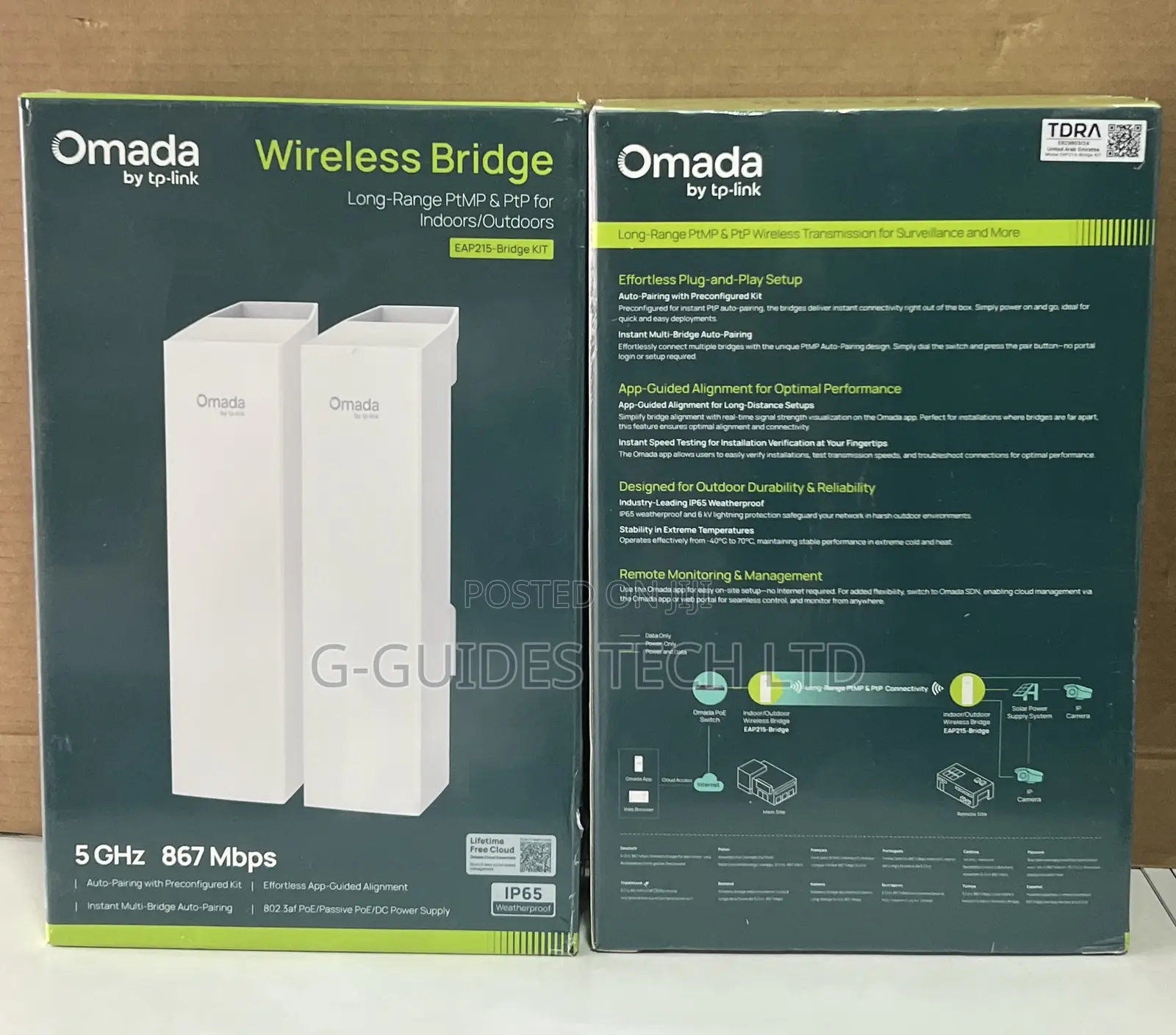 Tp-Link Eap215-Bridge Kit Long-Range Indoor/Outdoor Wireless Bridge