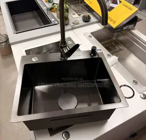 Small Sink, Small Cabinet Sink - Black 40cmx40cm