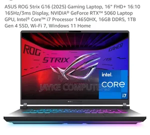 New Laptop Asus ROG Strix G16 G614 16GB Intel Core I7 SSD 1T