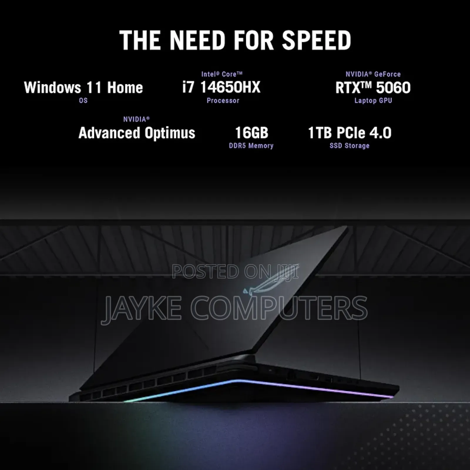 New Laptop Asus ROG Strix G16 G614 16GB Intel Core I7 SSD 1T