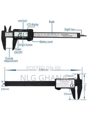 LCD Digital Electronic Carbon Fiber Vernier Caliper.