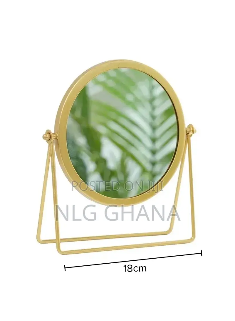 6.3inch Rotating Round Desk Makeup Mirror, Portable. Ghx5490