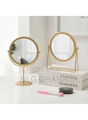 6.3inch Rotating Round Desk Makeup Mirror, Portable. Ghx5490