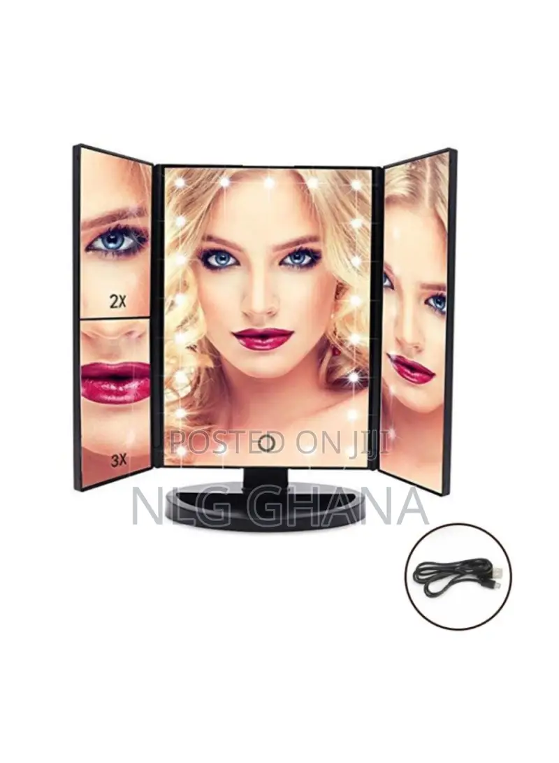 Magnification Led Makeup Mirror, Foldable Vanity Mirror. Tvx29424