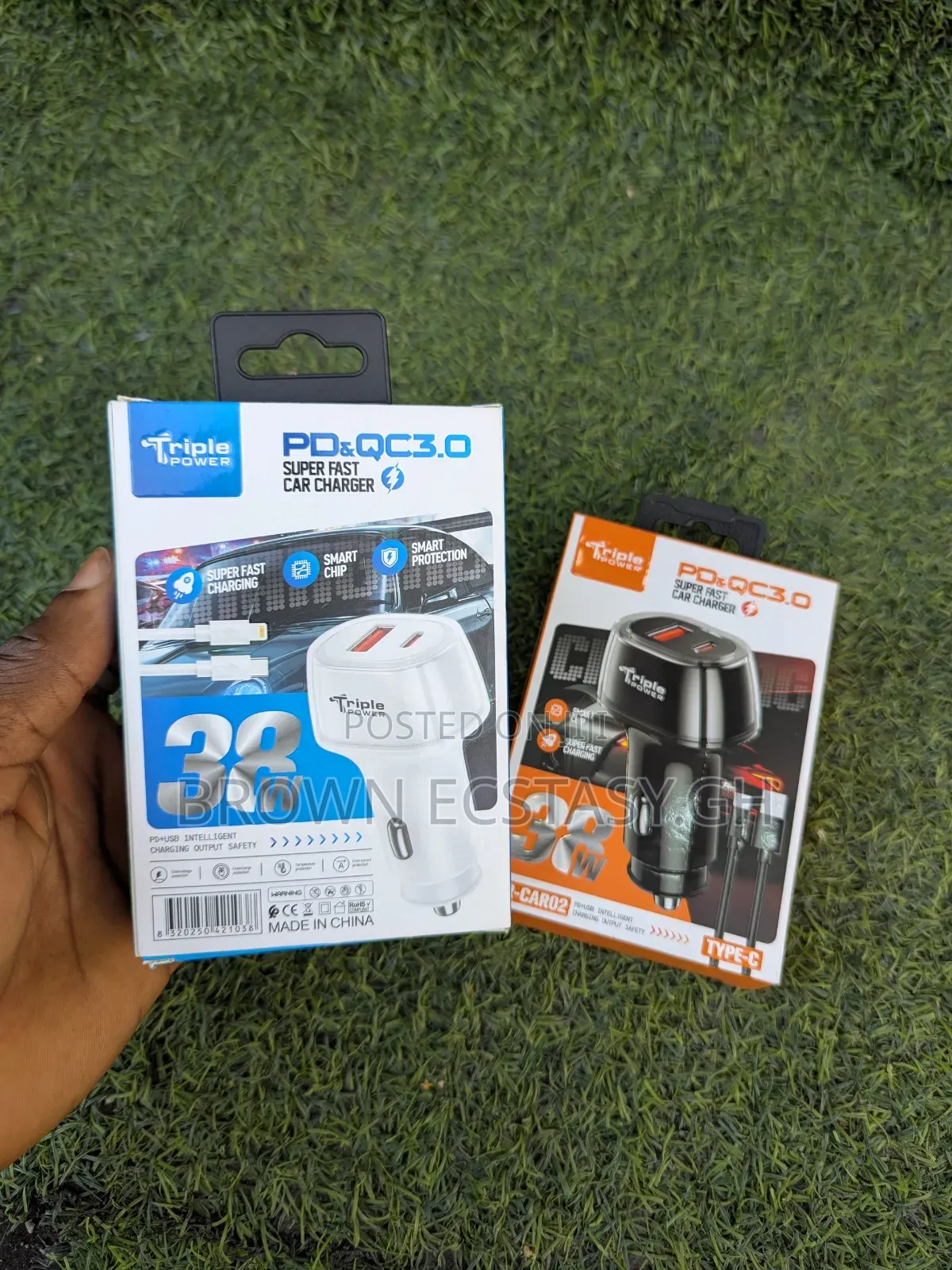 Triple Power 38watts Super Fast Car Charger