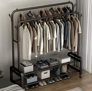 Quality Double Clothes Hanger Strong, Adjustable Space Saving