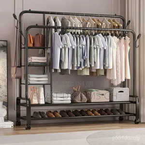 Quality Double Clothes Hanger Strong, Adjustable Space Saving